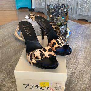 Dior mules leopard
